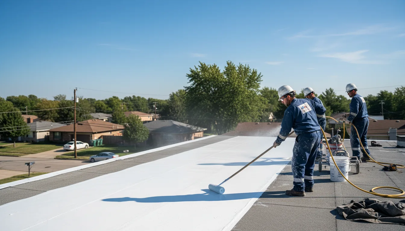 Commercial roof coating in Brighton, IA near me